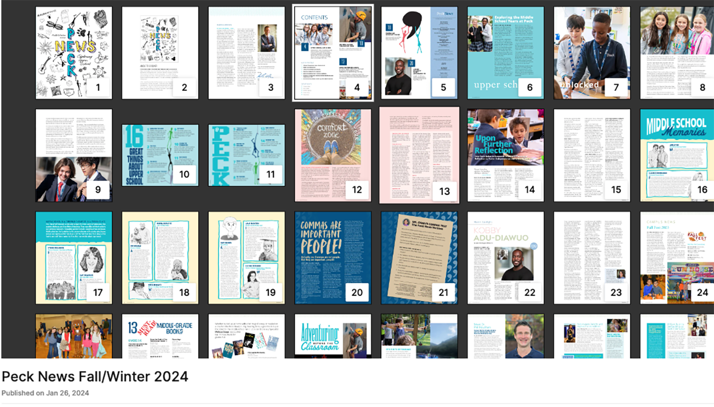 Peck News Fall-Winter 2024 Magazine layout